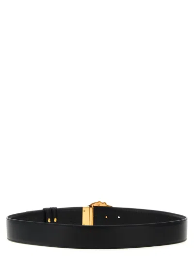 Versace La Medusa Reversible Belt In Black