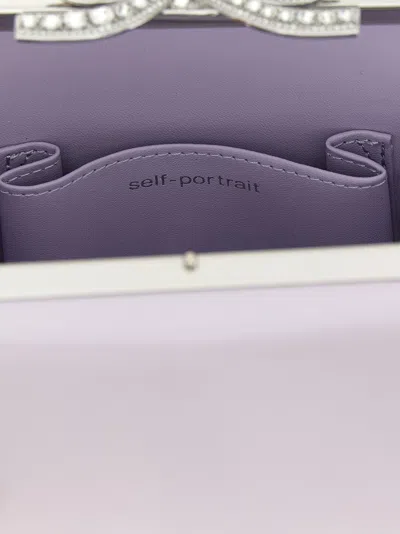 Self-portrait 'lilac Leather Mini Bow' Handbag
