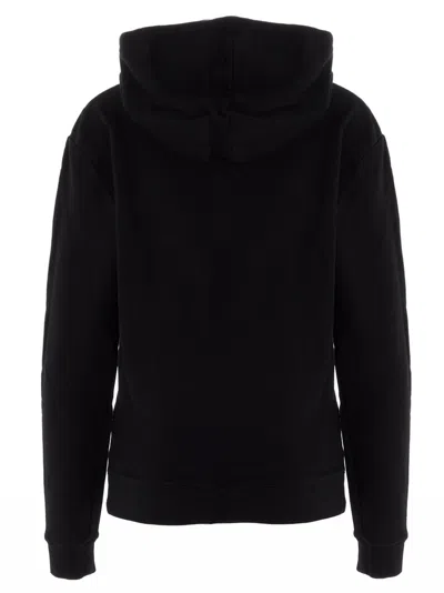 Saint Laurent Black Logo-print Cotton Hoodie