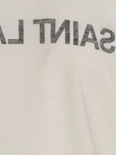 Saint Laurent Reverse Logo T-shirt In Black