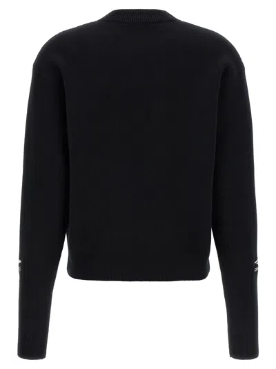 Balenciaga Knitwear Crew Neck Sweater In Black