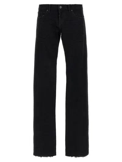 Balenciaga Fitted Low Waist Pants In Black