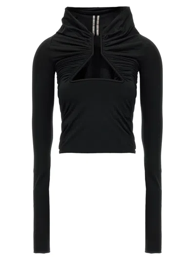 Rick Owens Black Geometric Cut-out Top