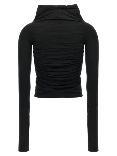 Rick Owens Black Geometric Cut-out Top