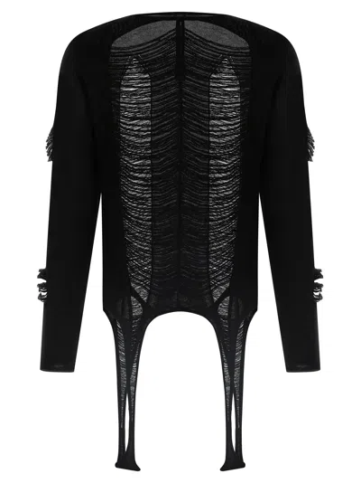 Rick Owens Ls Top Sweaters And Cardigans Black In Black