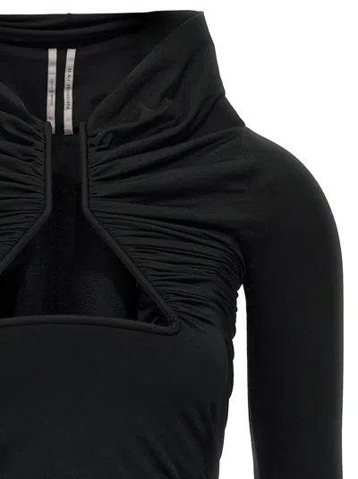 Rick Owens Black Geometric Cut-out Top