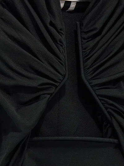 Rick Owens Black Geometric Cut-out Top