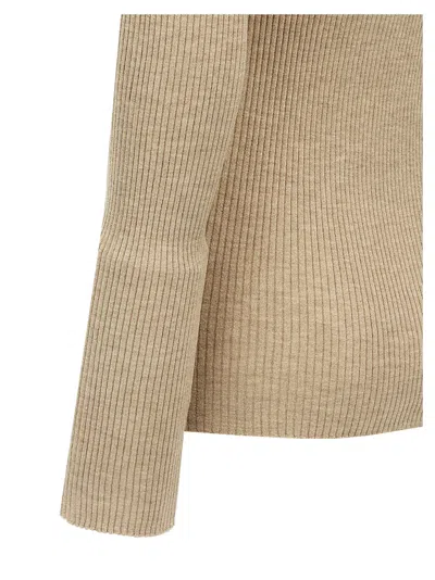 Brunello Cucinelli Lurex Cardigan Sweaters And Cardigans Beige In Neutral