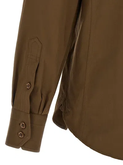 Tom Ford Military Shirt And Blouse Green In Brown