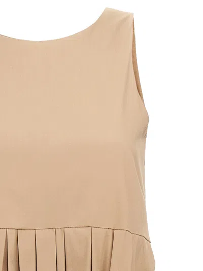 Max Mara Round Neck Sleeveless Dress In Blue
