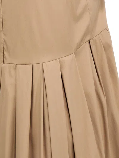 Max Mara Round Neck Sleeveless Dress In Blue