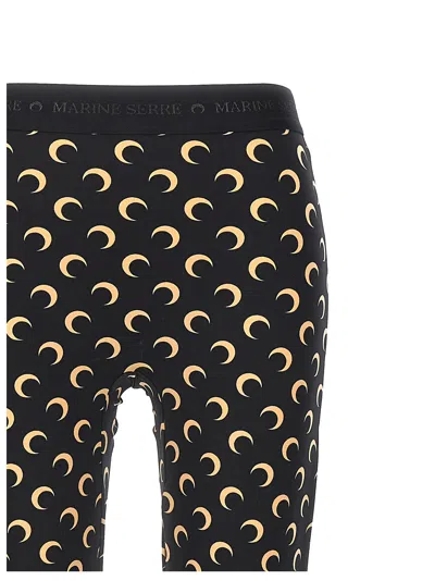 Marine Serre Crescent Moon-print Leggings In Black