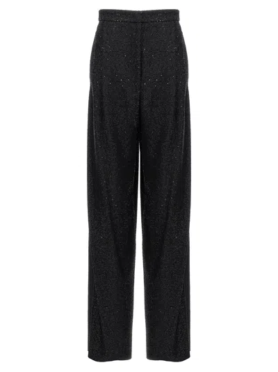 Max Mara Women Navigli Viscose Blend Trouser With Sequins In Black