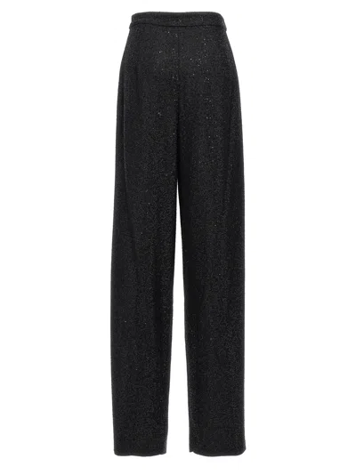 Max Mara Women Navigli Viscose Blend Trouser With Sequins In Black
