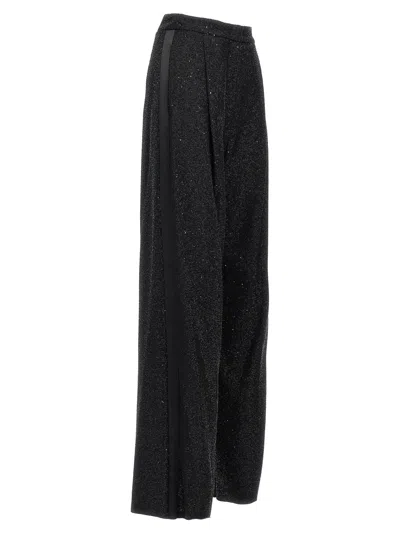 Max Mara Women Navigli Viscose Blend Trouser With Sequins In Black