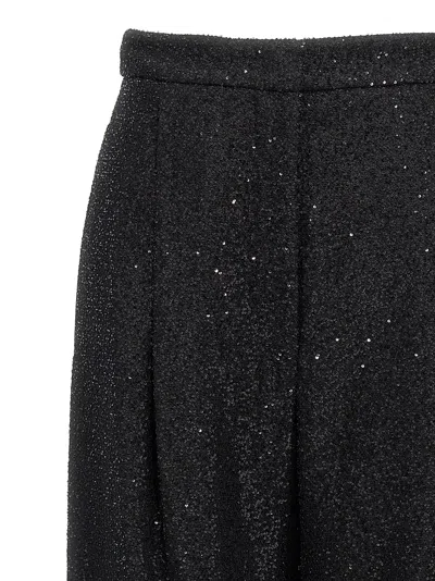 Max Mara Women Navigli Viscose Blend Trouser With Sequins In Black