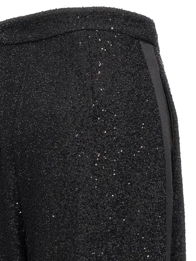 Max Mara Women Navigli Viscose Blend Trouser With Sequins In Black