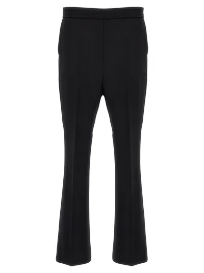 Max Mara High Waist Straight Leg Trousers With Pockets In Black