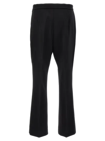Max Mara High Waist Straight Leg Trousers With Pockets In Black