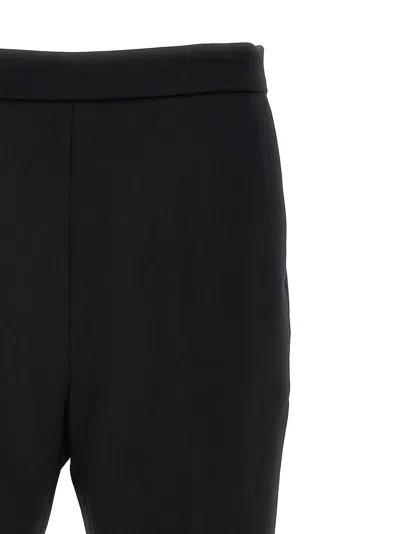 Max Mara High Waist Straight Leg Trousers With Pockets In Black