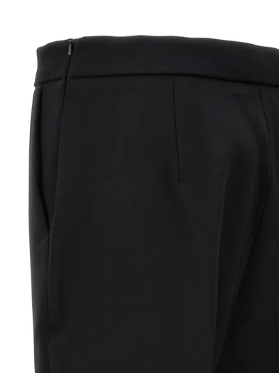 Max Mara High Waist Straight Leg Trousers With Pockets In Black
