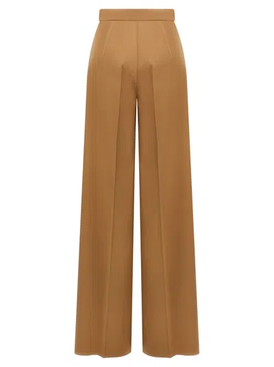Max Mara Wide Pants "fernet" In Brown
