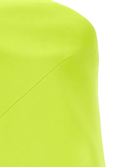 Sportmax Strapless Maxi Dress With Asymmetric Neckline And Front Slit