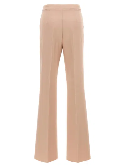 Max Mara Trousers Flared Leg Belt Loops In Pink