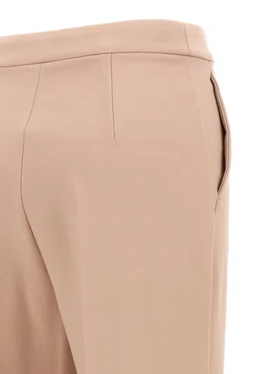 Max Mara Trousers Flared Leg Belt Loops In Pink