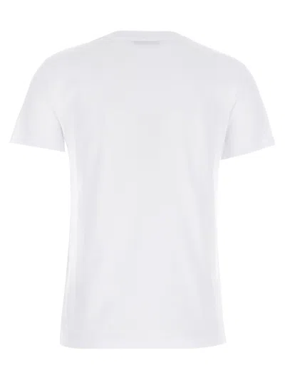 Max Mara Short-sleeve White T-shirt With Embroidered Front Pocket In White