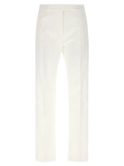 Max Mara White Cotton Okra Pants In White