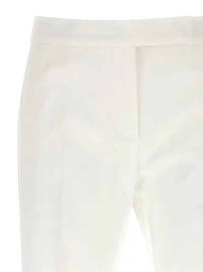 Max Mara White Cotton Okra Pants In White