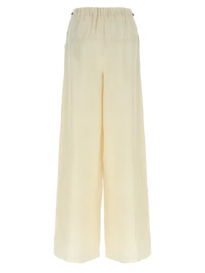 Max Mara Elastic Waistband Lightweight Wide Leg Trousers