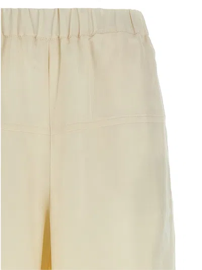 Max Mara Elastic Waistband Lightweight Wide Leg Trousers