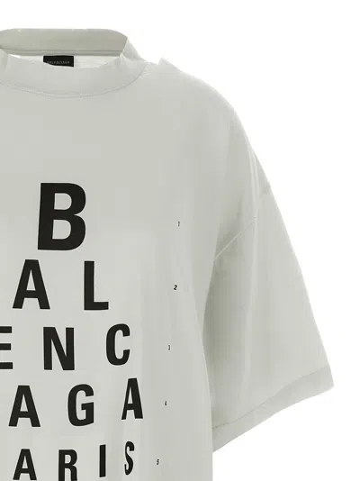 Balenciaga Optical Cotton T-shirt In White
