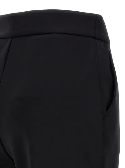 Max Mara Okra Cotton Cigarette Pants In Black