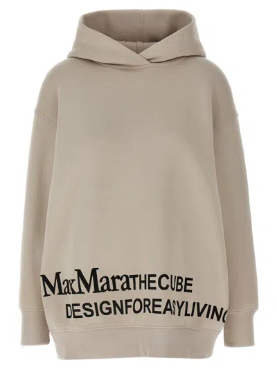Max Mara Oversized Sweatshirt Beige In Gray