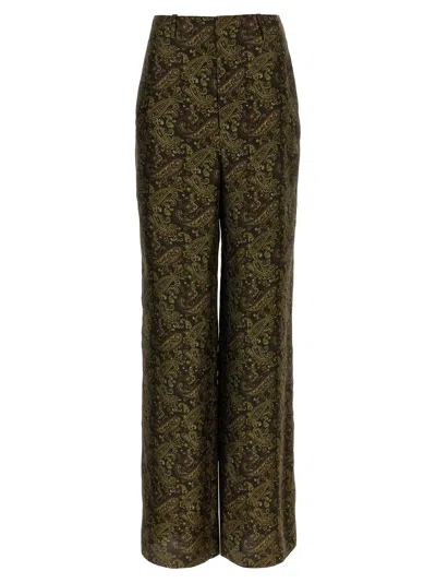 Saint Laurent Multicolor Paisley Print Pants