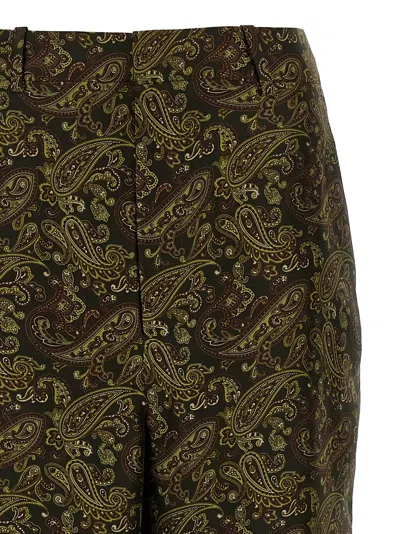 Saint Laurent Multicolor Paisley Print Pants