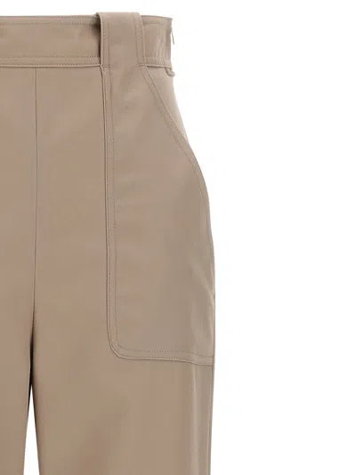 Max Mara Relaxed Fit High-waisted Sand Trousers