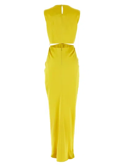 Max Mara Front Draped Dress With Metal Ring Accent