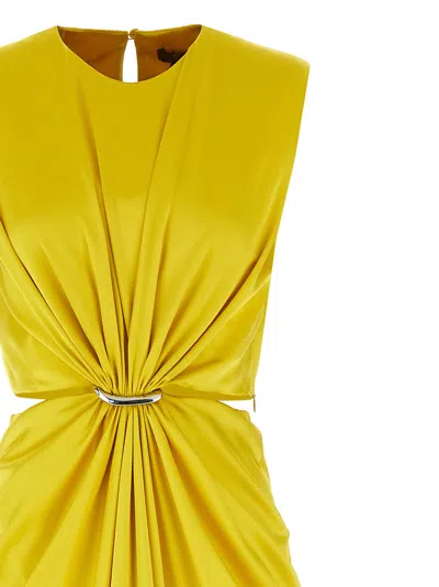 Max Mara Front Draped Dress With Metal Ring Accent