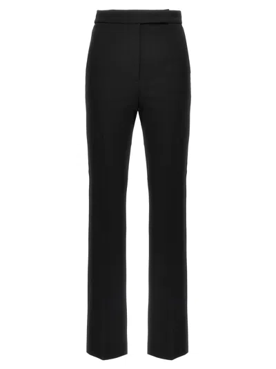 Max Mara Okra Cotton Cigarette Pants In Black