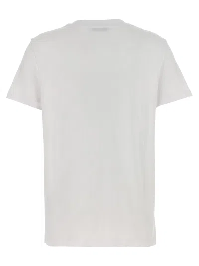 Max Mara Women 'papaia' White Crewneck T-shirt With Tonal Logo Embroidery On The Front In Cotton Wom