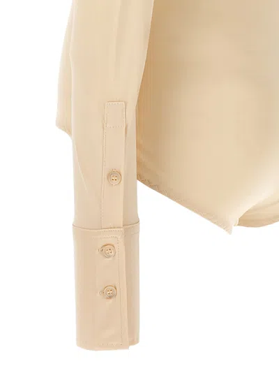 Sportmax Woman Bodysuit Ivory Size L Viscose