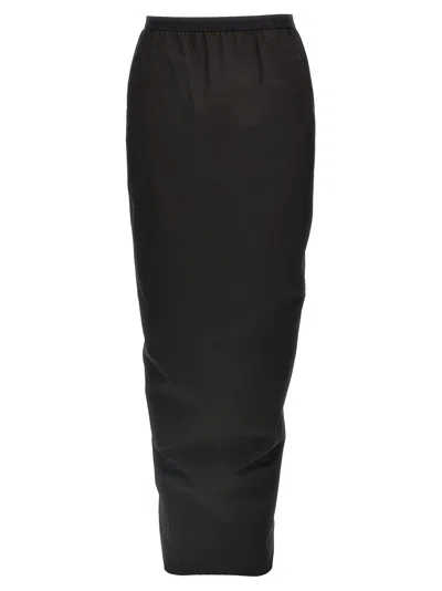 Rick Owens "pillar" Maxi Skirt In Black
