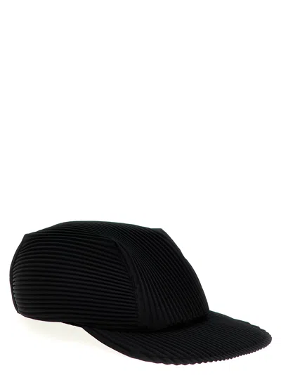 Issey Miyake Pleated Baseball Cap Hats Black In Black