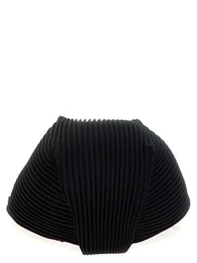 Issey Miyake Pleated Baseball Cap Hats Black In Black