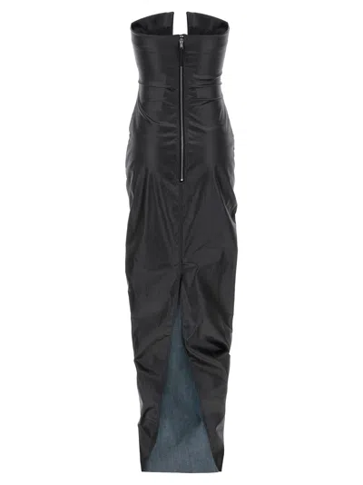 Rick Owens Form-fitting Black Evening Dress With Cutout Neckline