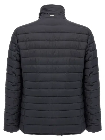 Herno Quilted Down Jacket Casual Jackets And Parka Blue In Black